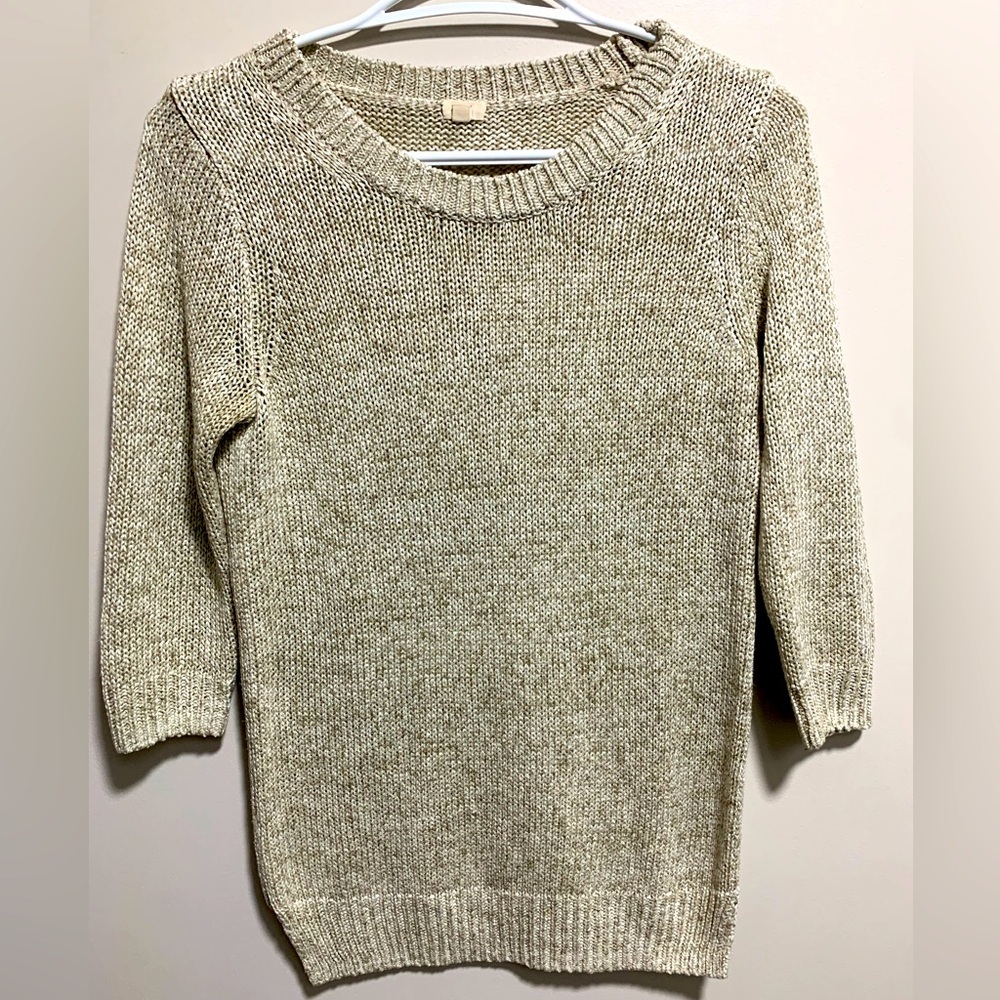 J.CREW Oatmeal Crewneck Knit Sweater